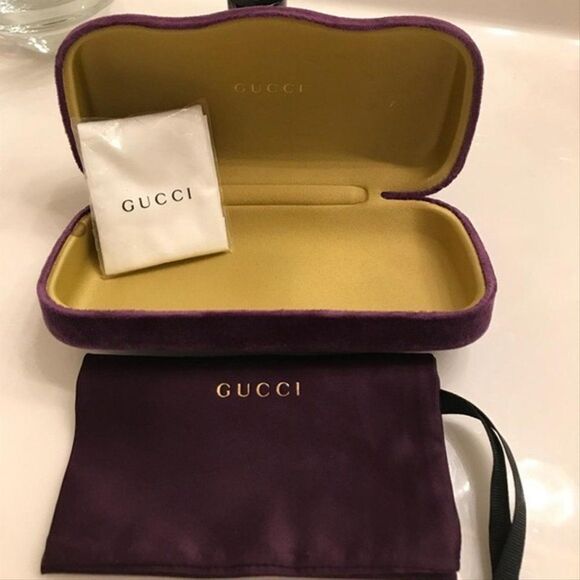 Gucci GG 0226S 003 Havana Plastic Round Sunglasses Green Gradient Lens